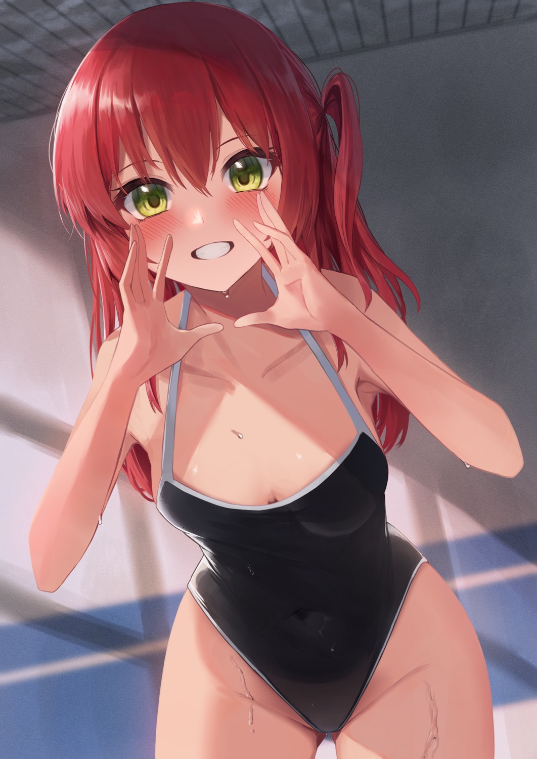 anemone_noa, bocchi_the_rock!, kita_ikuyo, swimsuits, wet