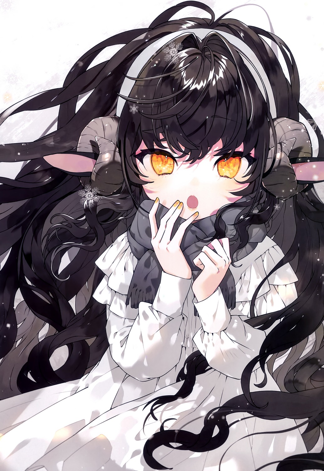 animal_ears, dress, horns, komeko_meko, meroremo