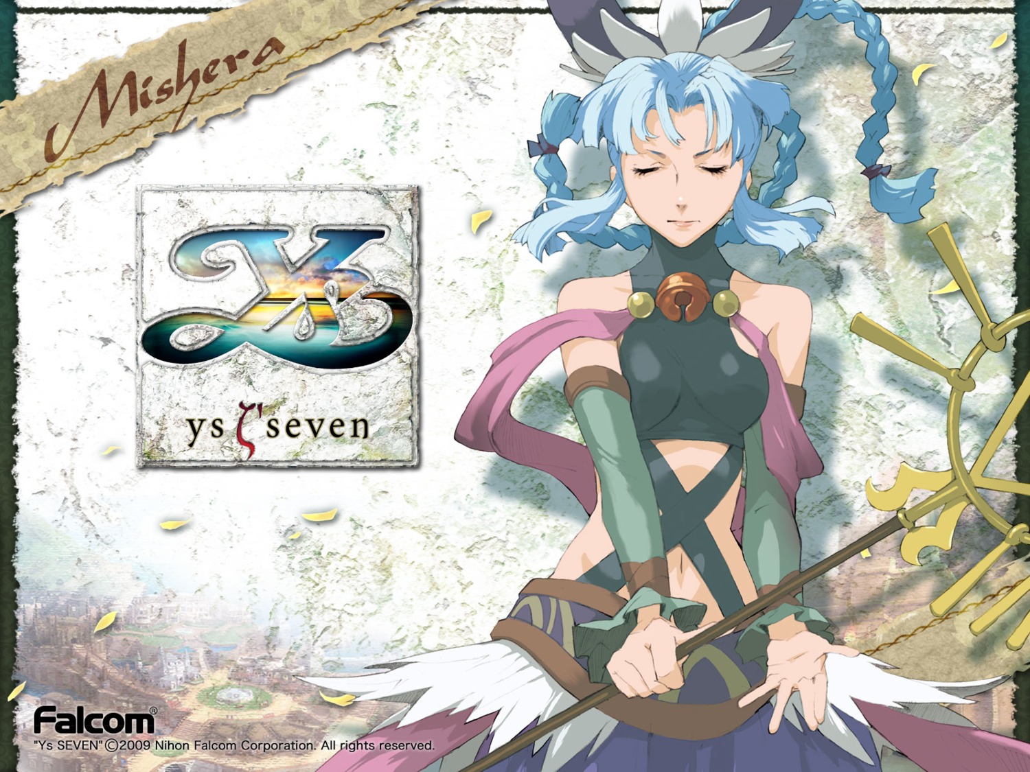 falcom, mishera, wallpaper, ys, ys_seven