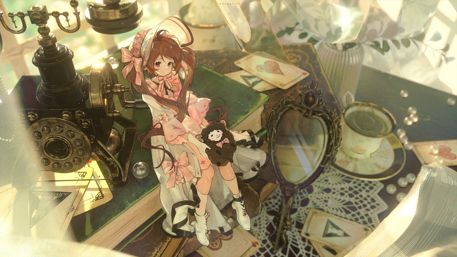 arknights, caaaaarrot, eyjafjalla_(arknights), heels, lolita_fashion