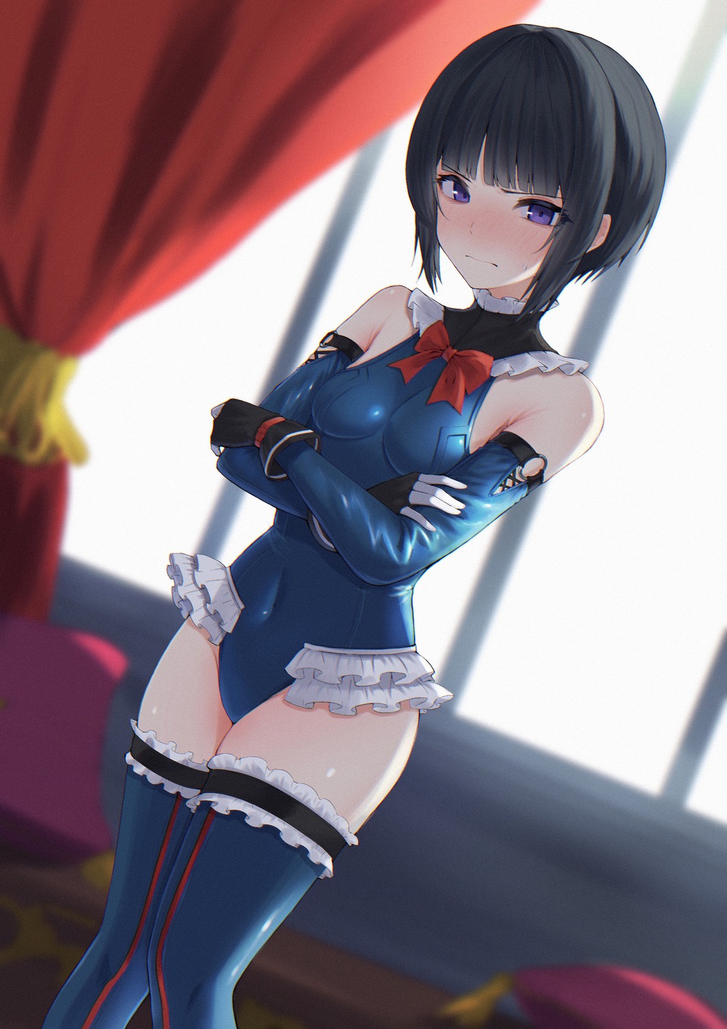 cosplay, dead_or_alive, garter, leotard, marie_rose, shirayuki_chiyo, shooot108, the_idolm@ster