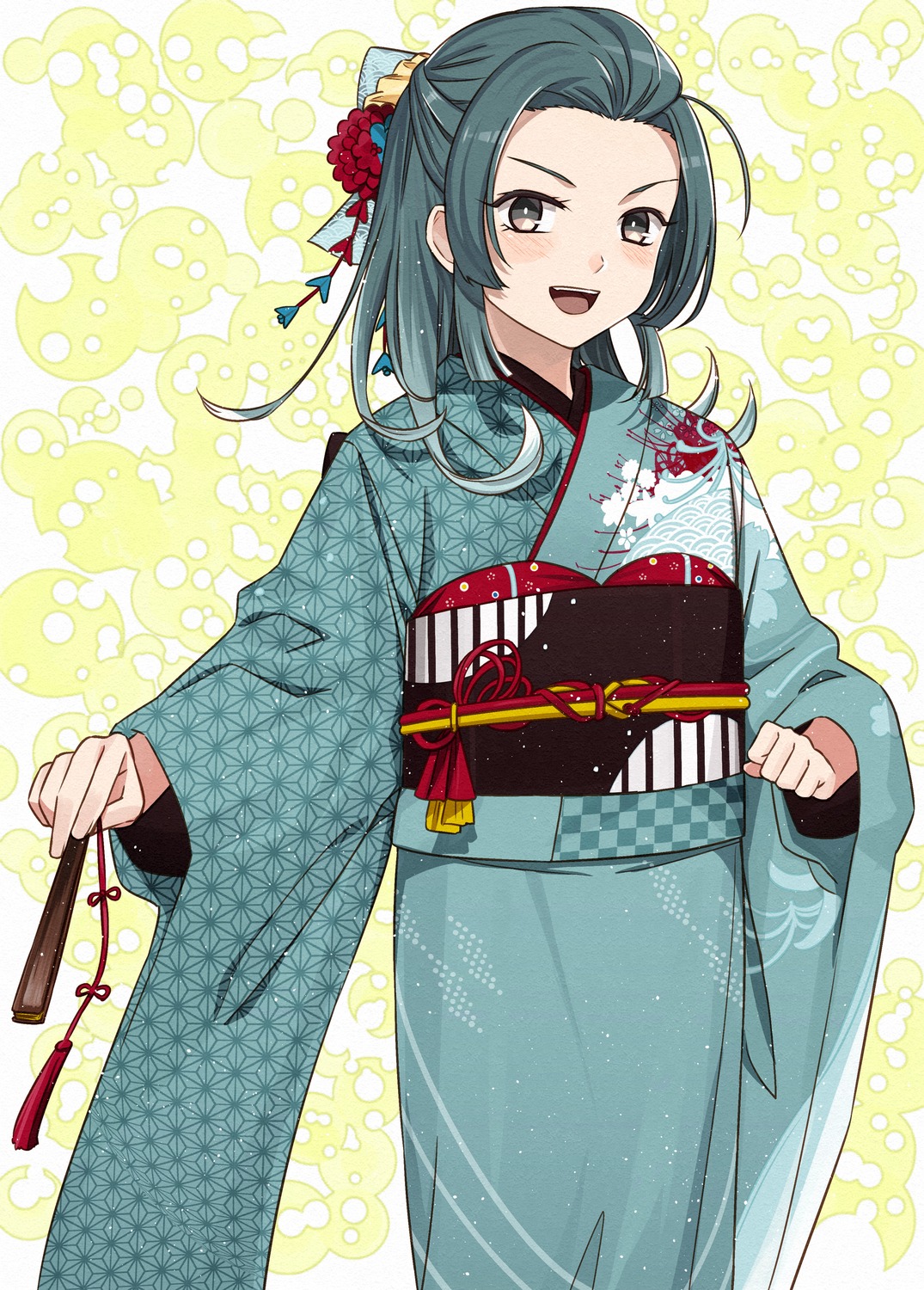 kanmiya_shinobu, kantai_collection, kimono, suzunami_(kancolle)