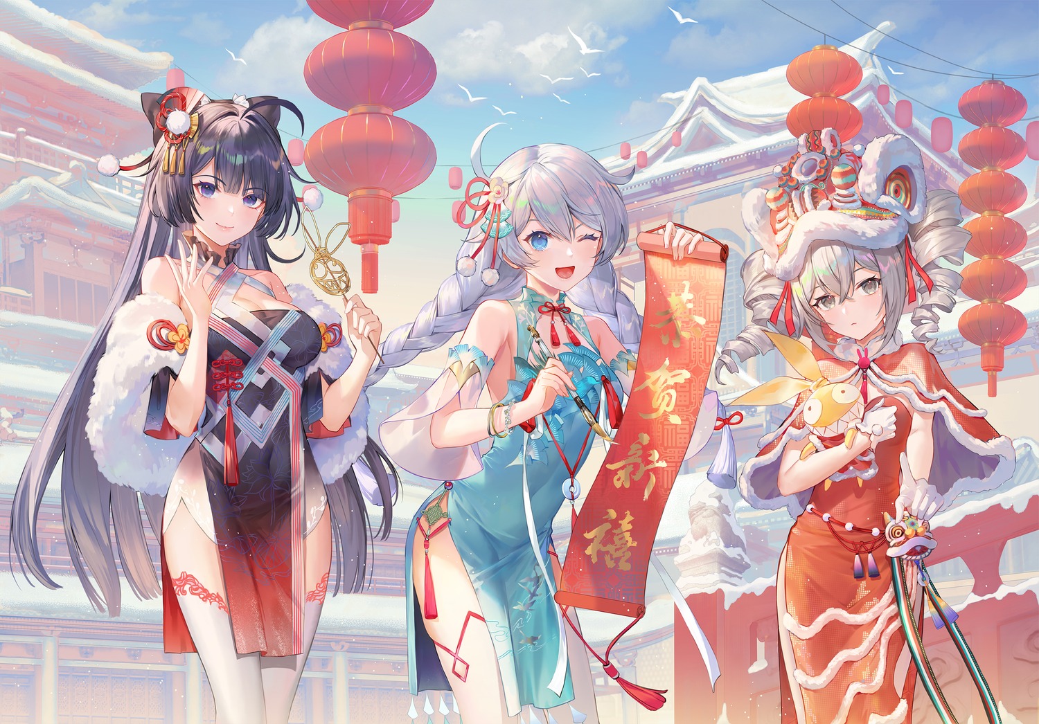 benghuai_xueyuan, bronya_zaychik, chinadress, criin, honkai_impact, kiana_kaslana, raiden_mei, thighhighs