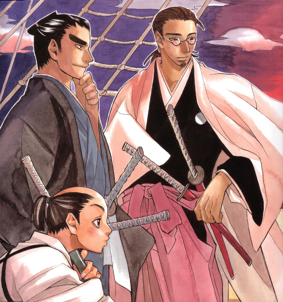 chrono_nanae, male, peacemaker_kurogane, sakamoto_ryoma