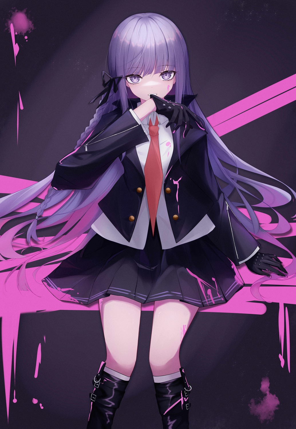 dangan-ronpa, kirigiri_kyouko, risona, seifuku