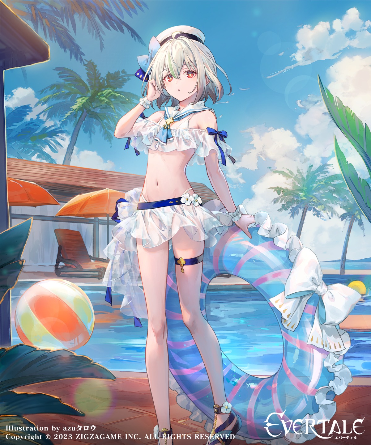 azu-taro, bikini, evertale, garter, see_through, swimsuits