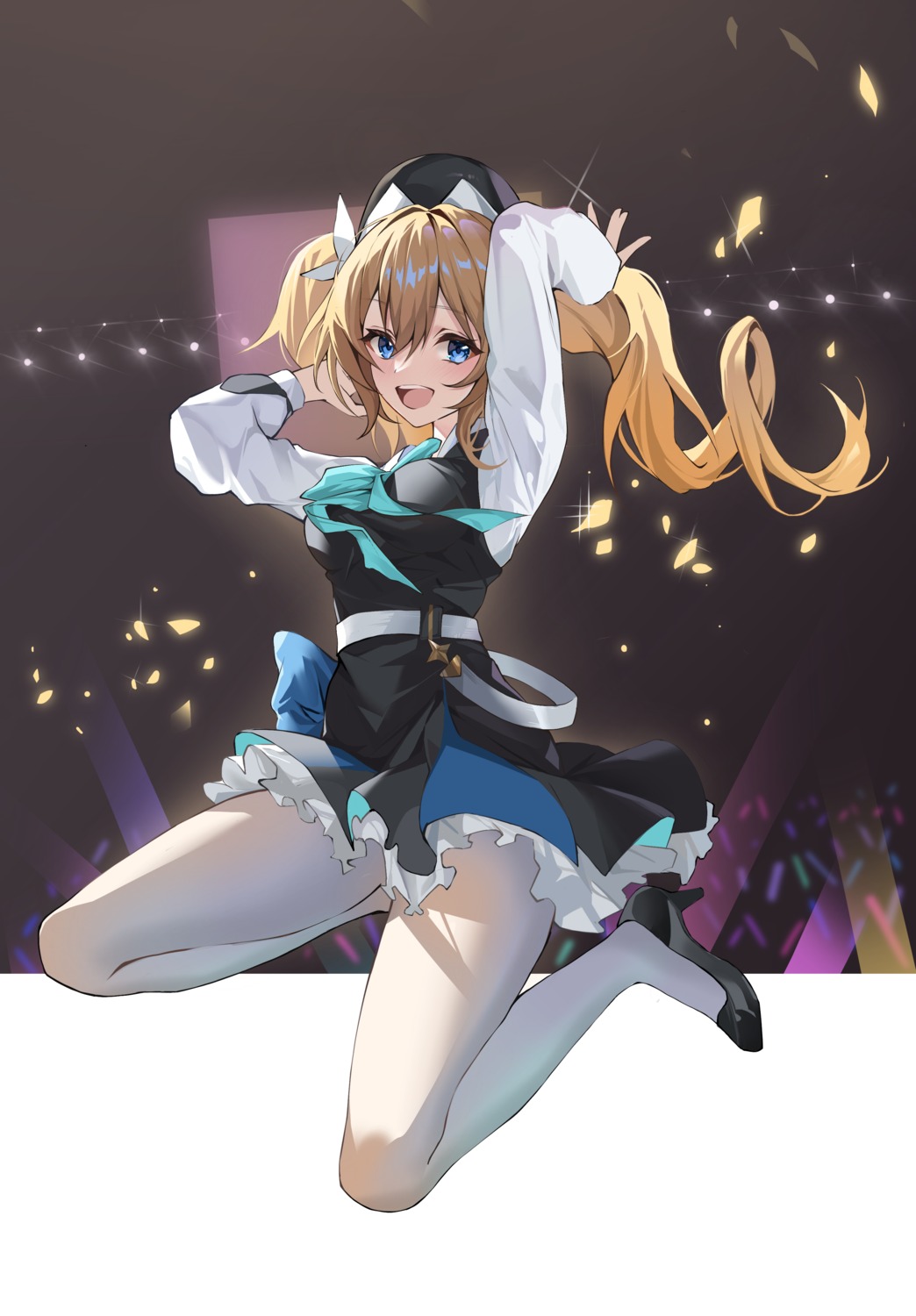 barbara_(genshin_impact), dress, genshin_impact, heels, pantyhose, paradox_(parapa)