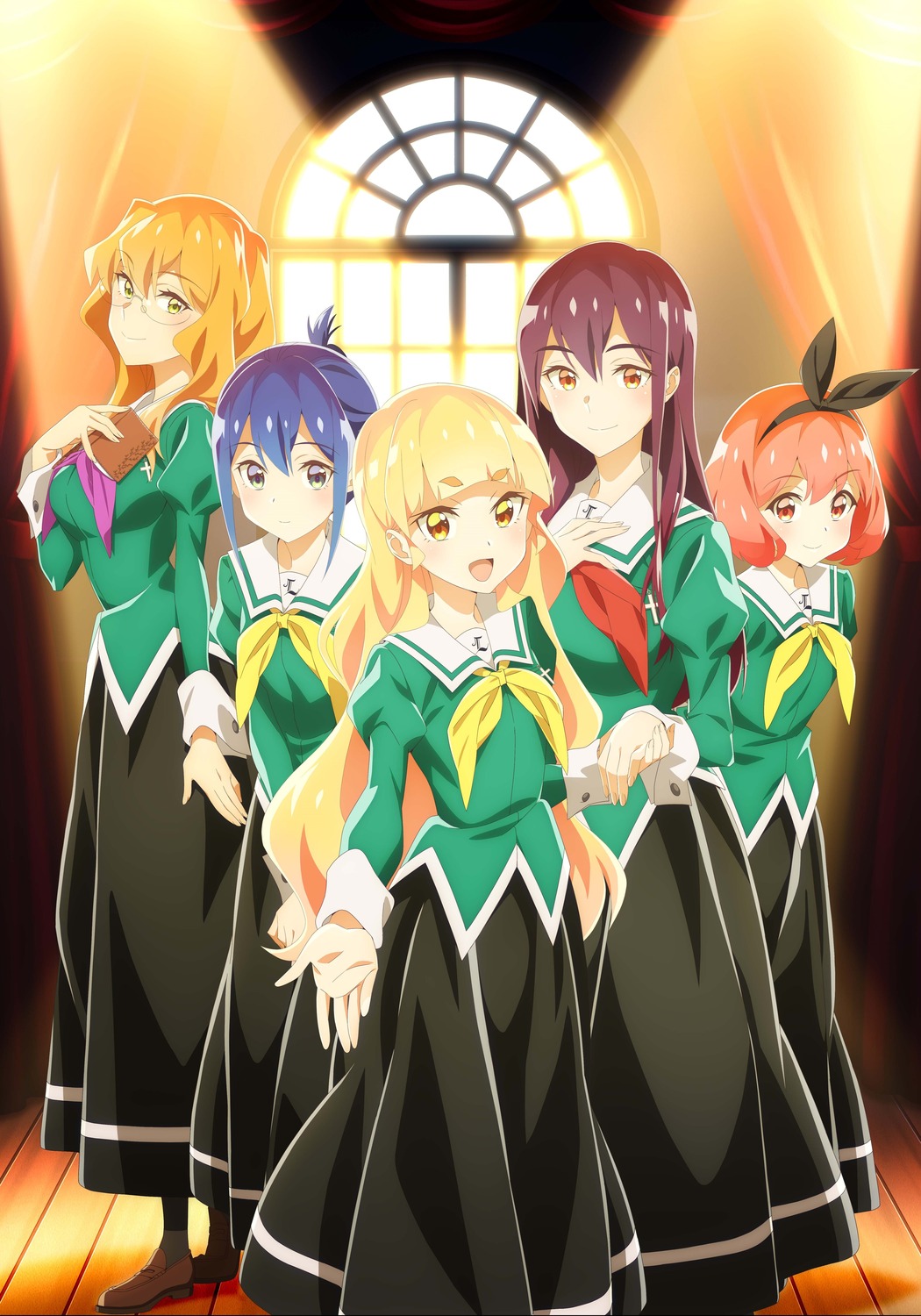 animal_ears, bunny_ears, chibana_sumika, koshiba_mai, mamiya_kanoko, megane, seifuku, shiraki_hime