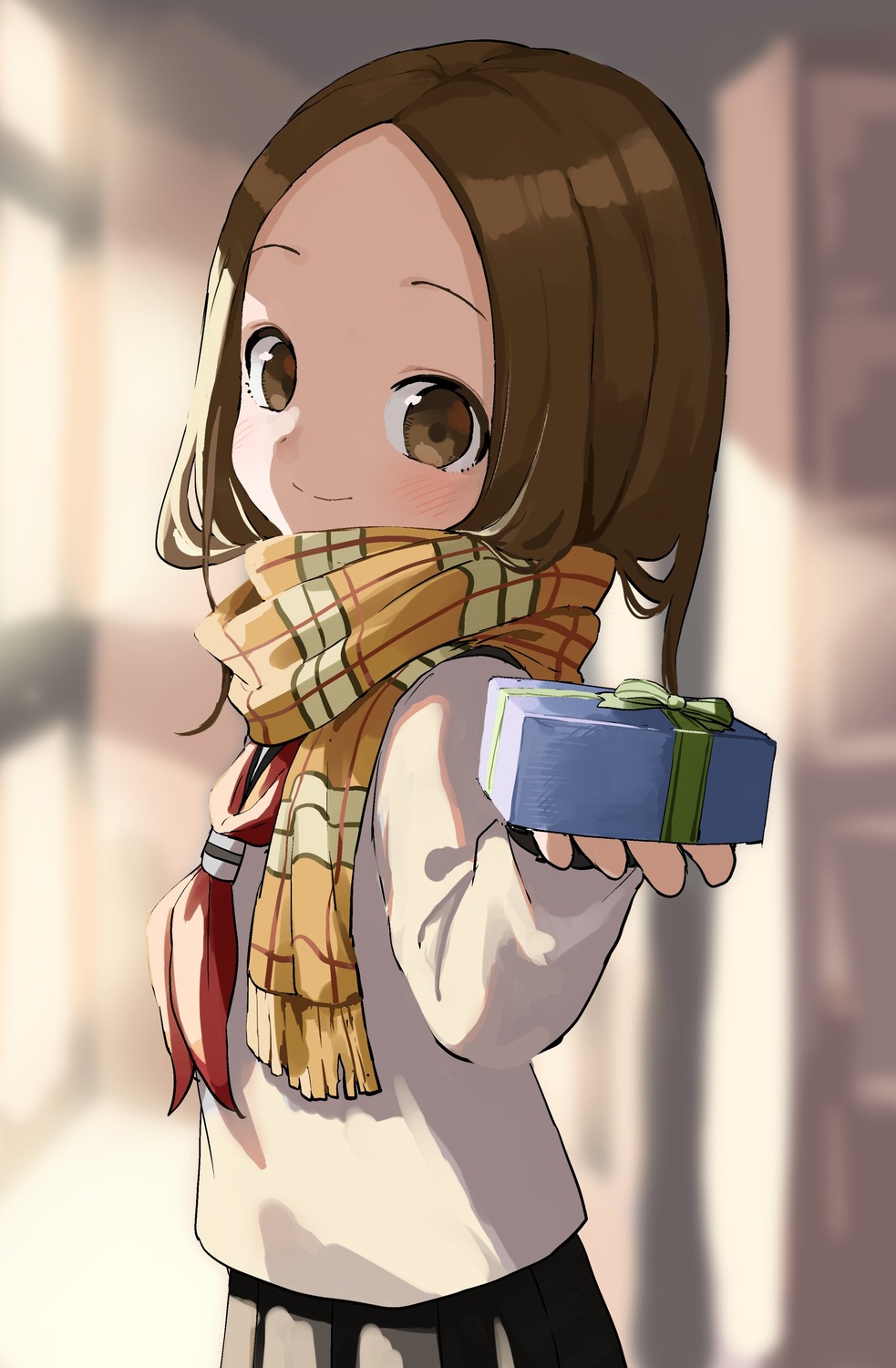 karakai_jouzu_no_takagi-san, seifuku, takagi-san, valentine, yamamoto_souichirou
