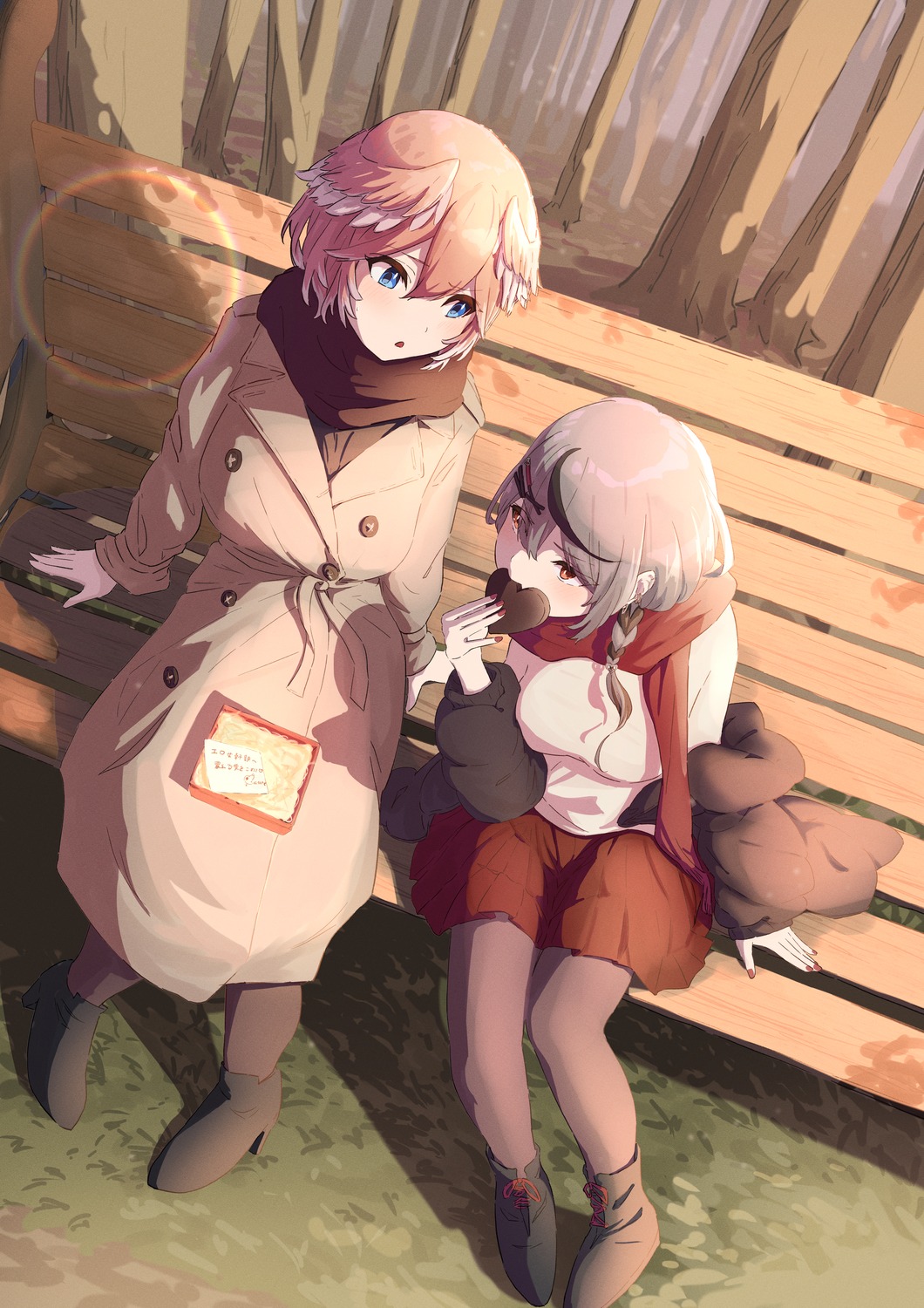 heels, hololive, oki_no_fuji, pantyhose, sakamata_chloe, takane_lui, valentine, wings