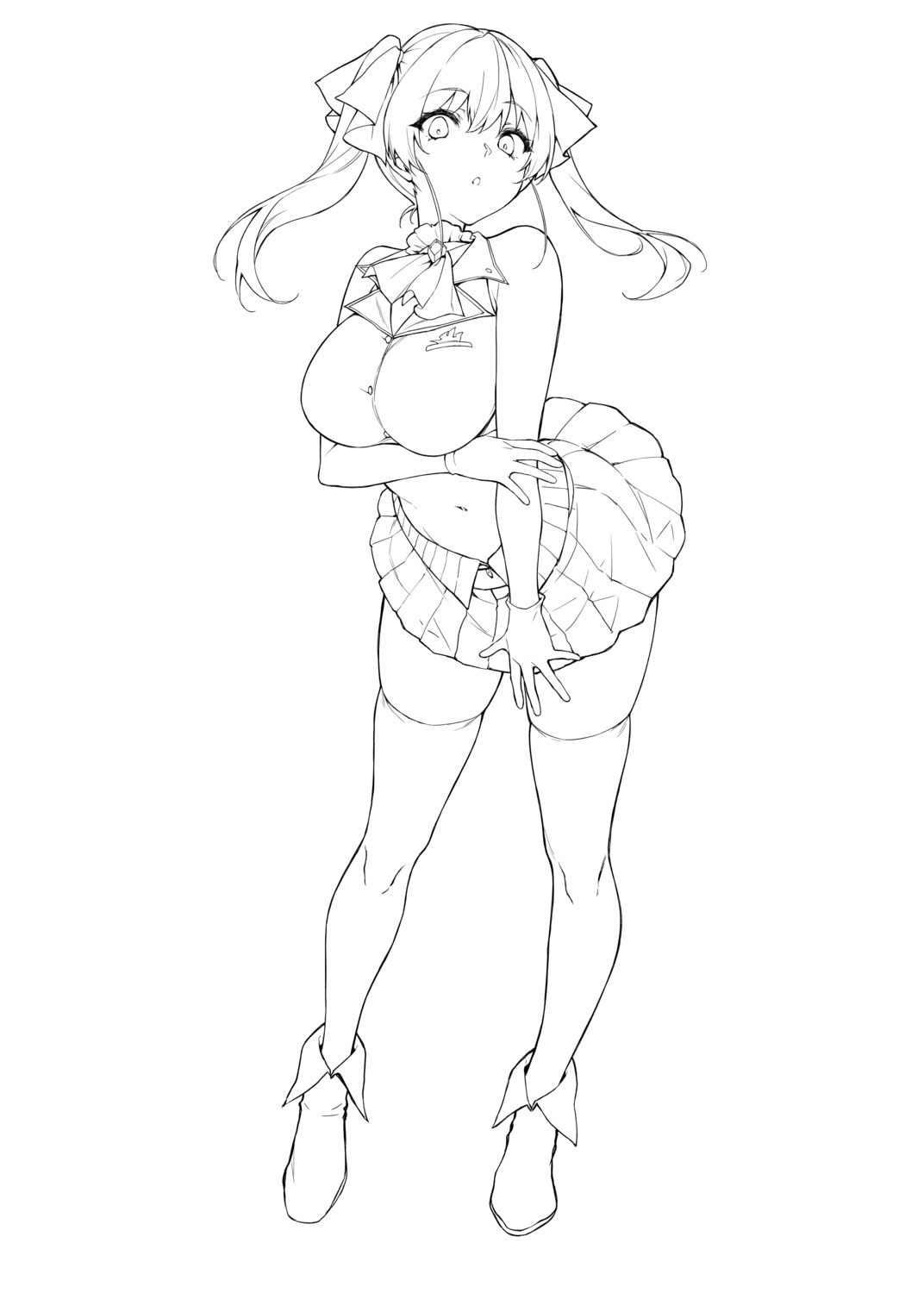 hololive, houshou_marine, mushi024, sketch
