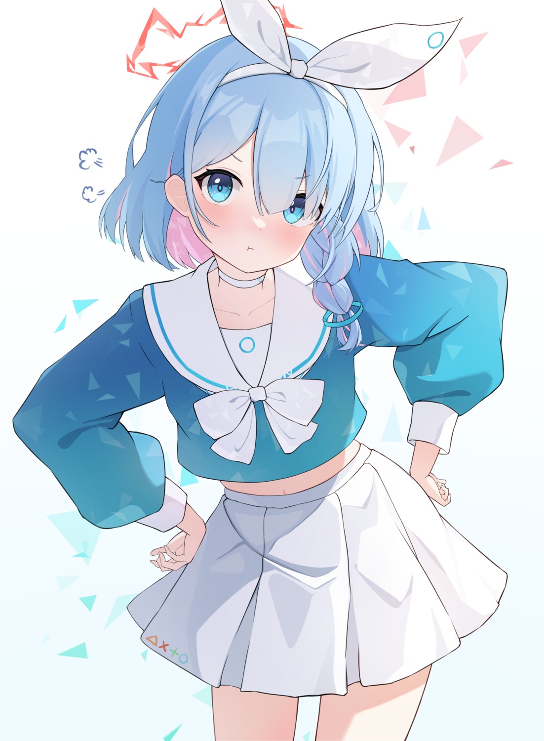 arona_(blue_archive), blue_archive, halo, nonddu, seifuku