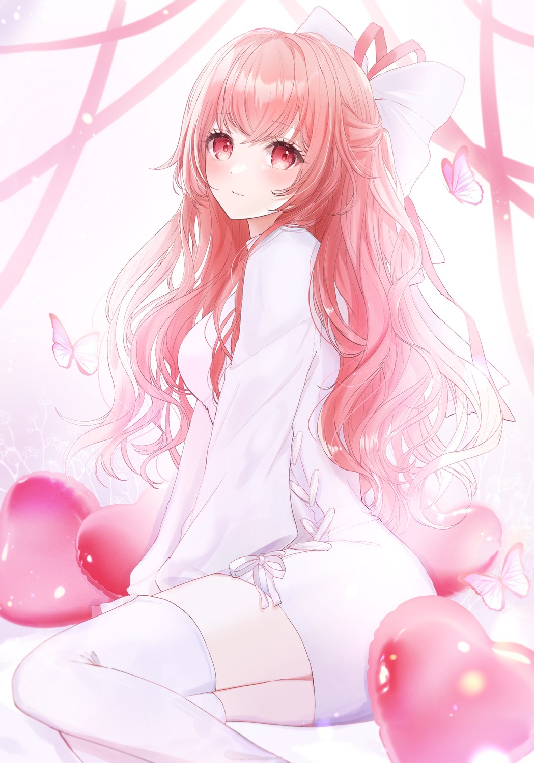 dress, mairu003, momoi_airi, project_sekai, thighhighs