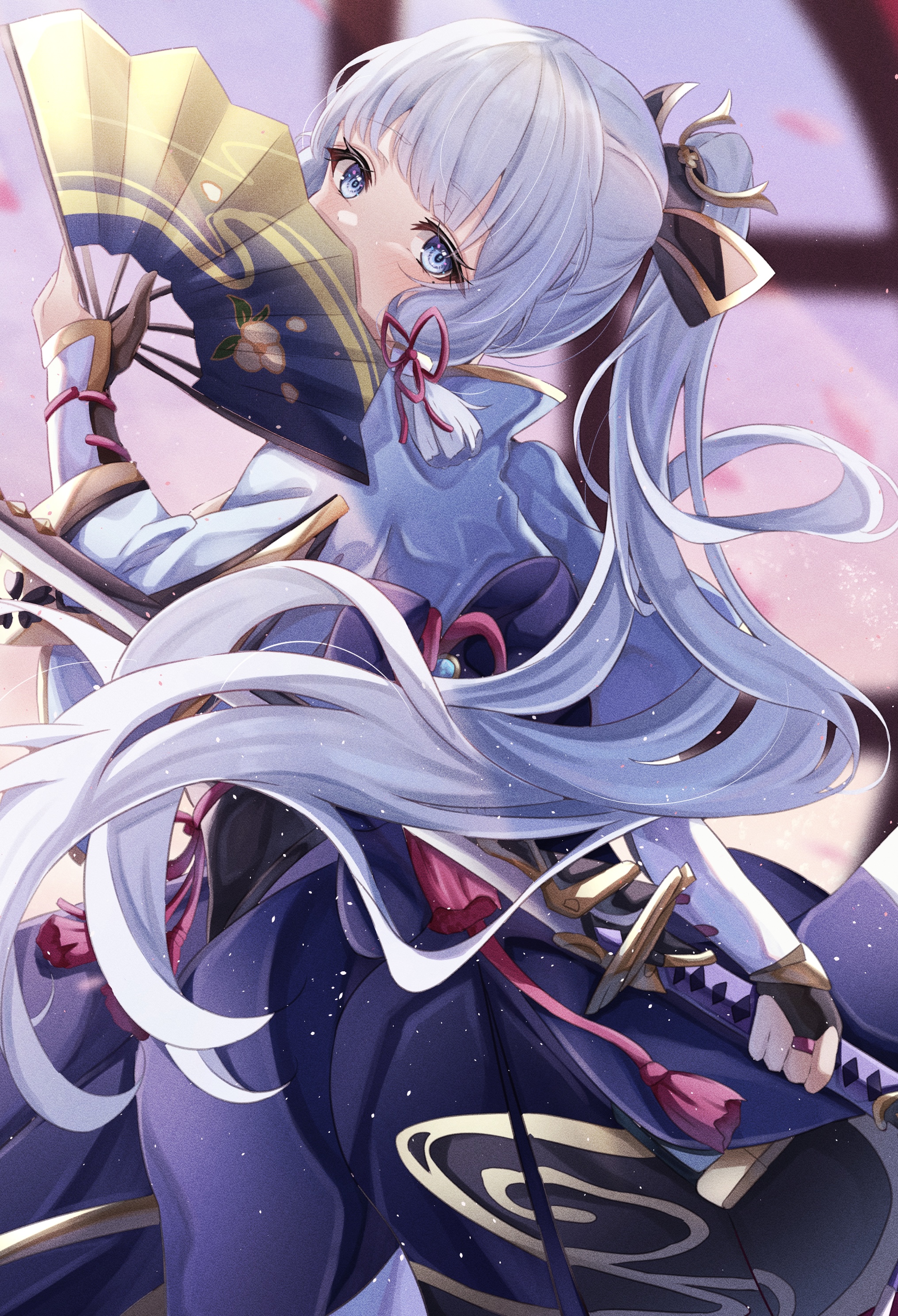 genshin_impact, japanese_clothes, kamisato_ayaka, sa-ya, sword