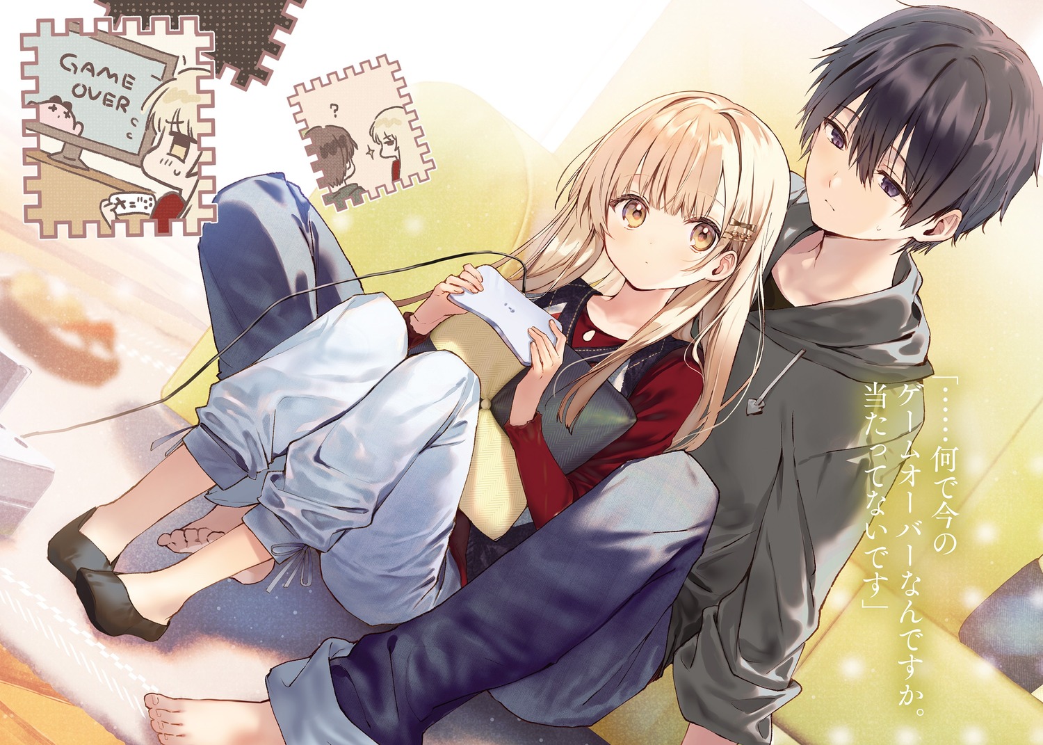 chibi, fujimiya_amane, hanekoto, otonari_no_tenshi-sama_ni_itsunomanika_dame_ningen_ni_sareteita_ken, shiina_mahiru