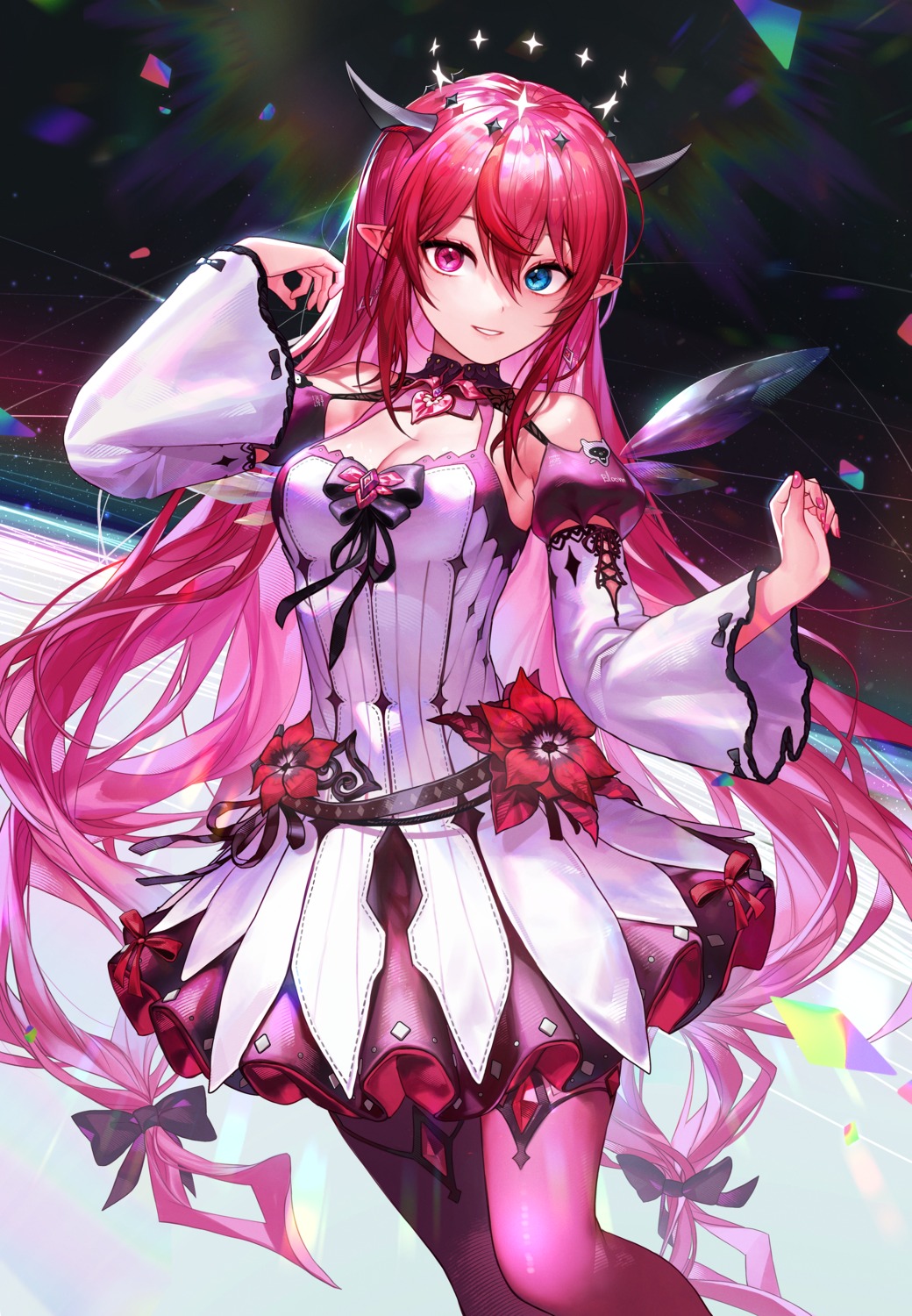 dress, handot_(d_yot_), heterochromia, hololive, hololive_english, horns, irys_(hololive), pointy_ears, wings