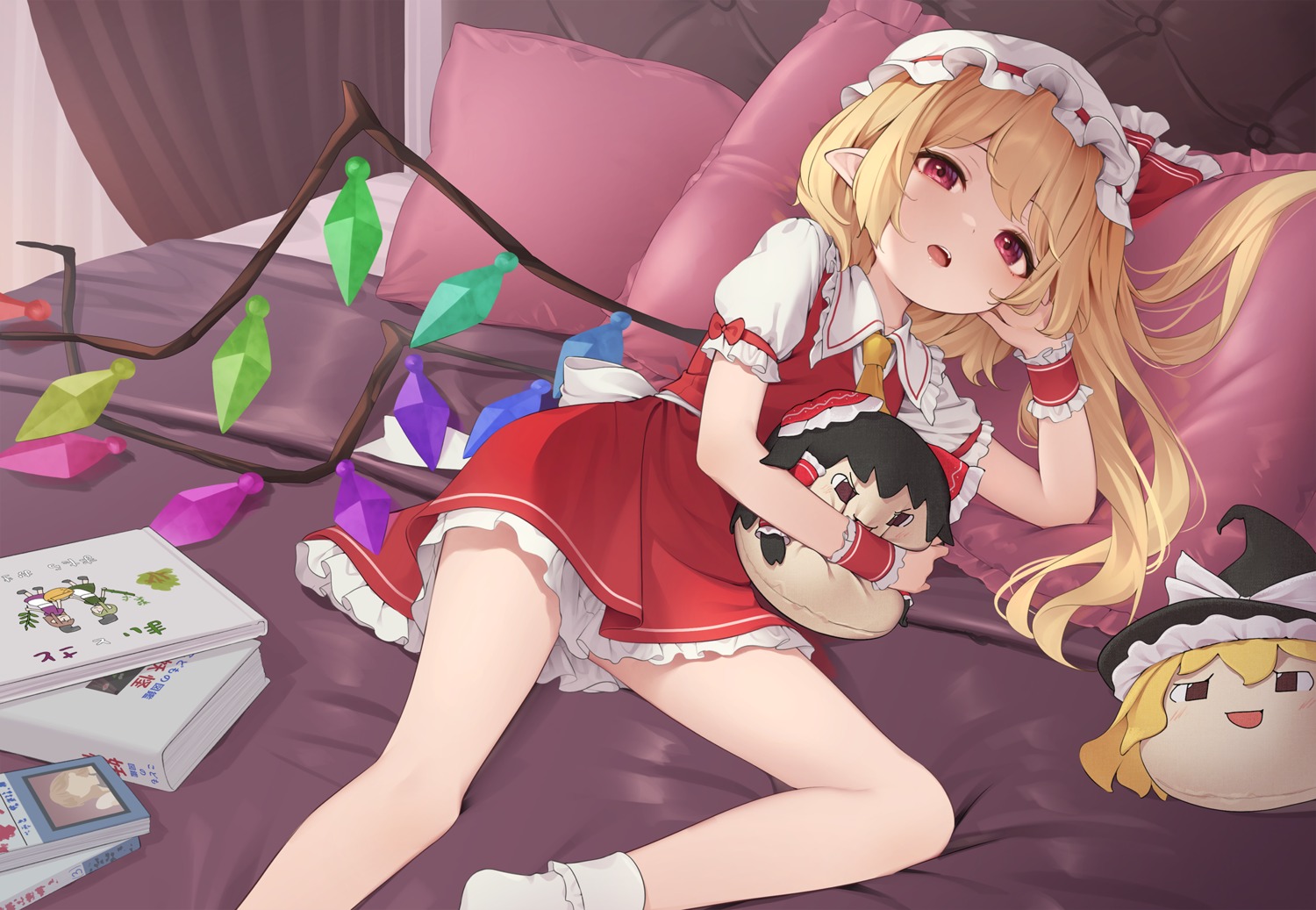 chibi, flandre_scarlet, hakurei_reimu, kanpa_(campagne_9), kirisame_marisa, pointy_ears, touhou, wings