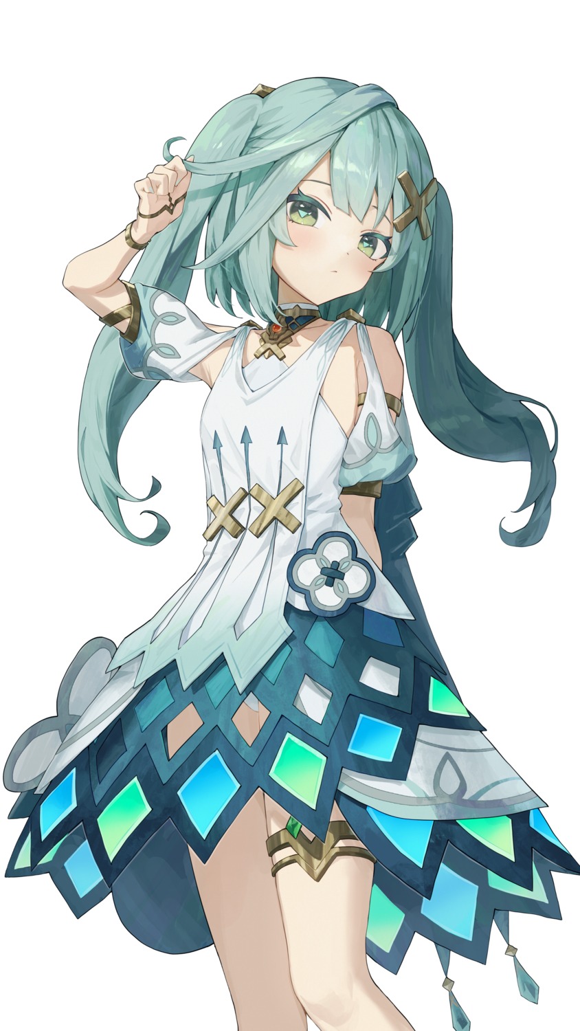 dress, faruzan, garter, genshin_impact, pantsu, pellas_(panix2383)