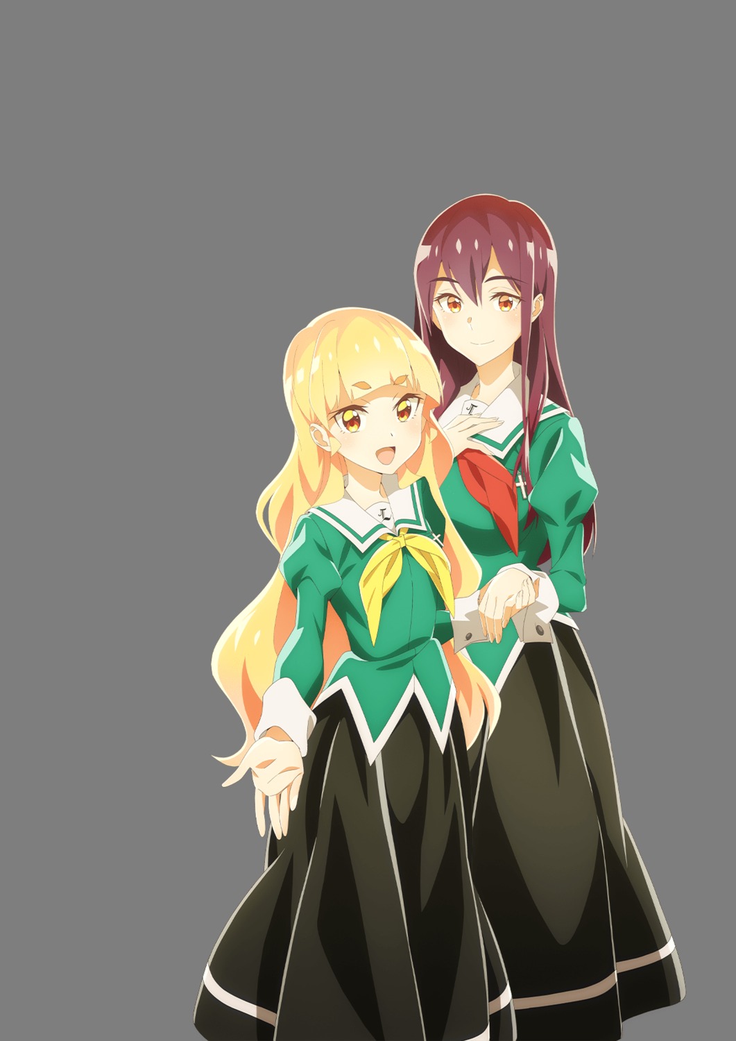 seifuku, shiraki_hime, tagme, transparent_png, watashi_no_yuri_wa_oshigoto_desu!, yano_mitsuki_(watashi_no_yuri_wa_oshigoto_desu!)