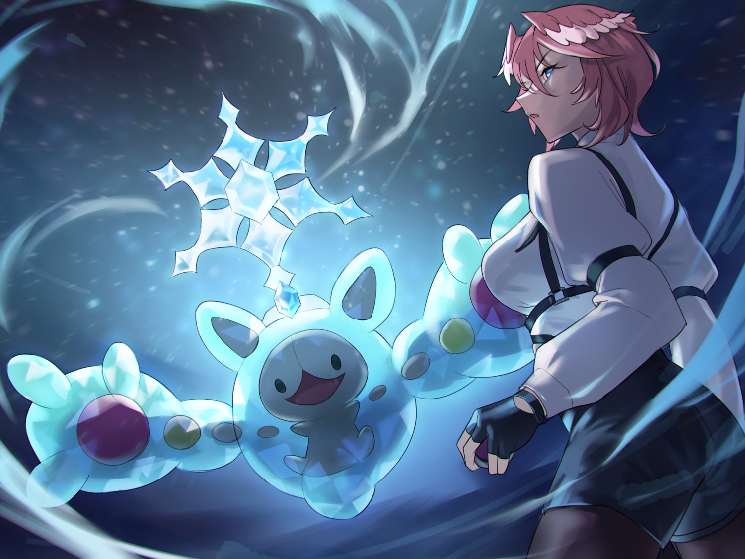 aragiken, ass, crossover, hololive, pantyhose, pikmin, takane_lui, uniform