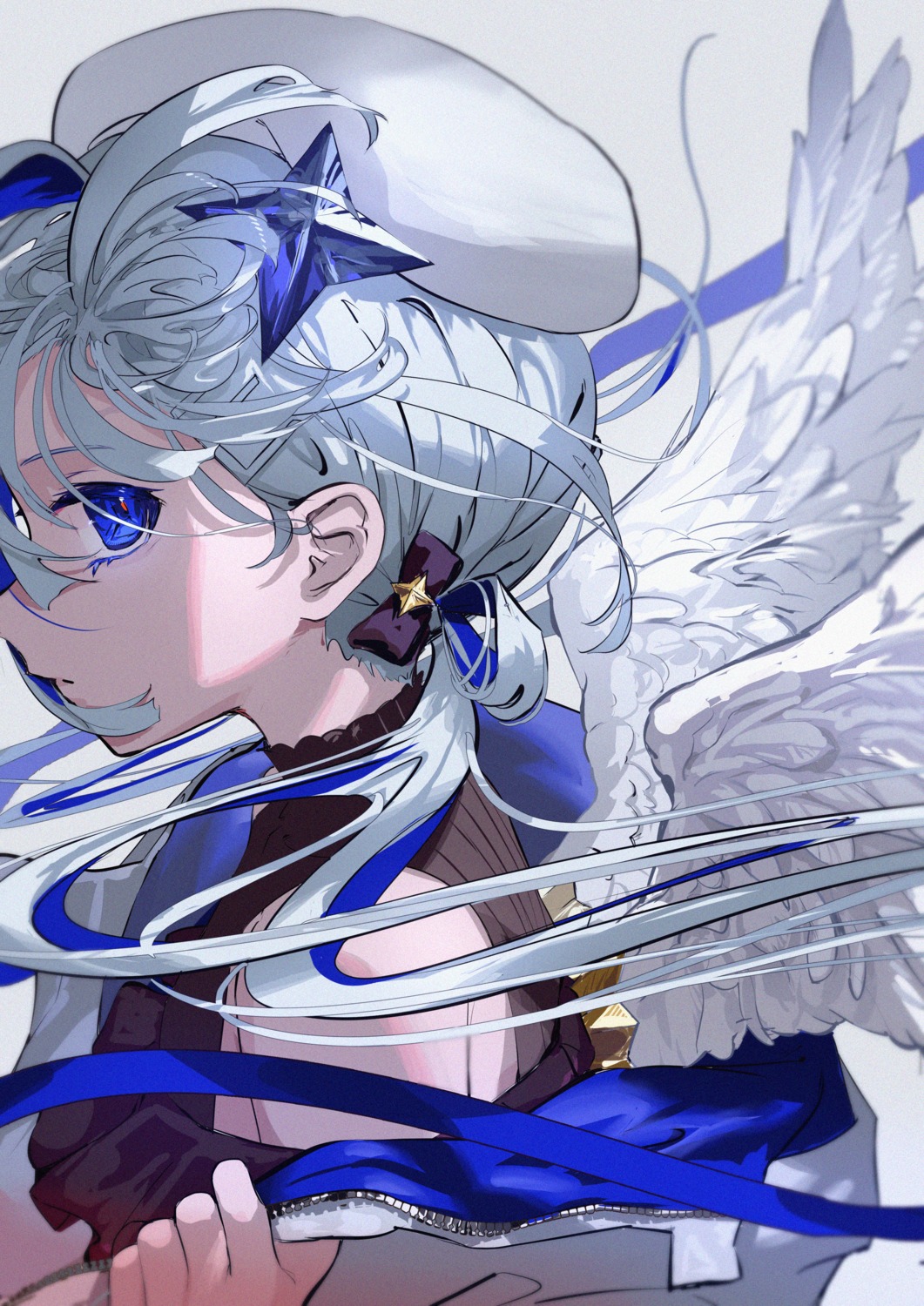 amane_kanata, hololive, roitz_(_roitz_), undressing, wings