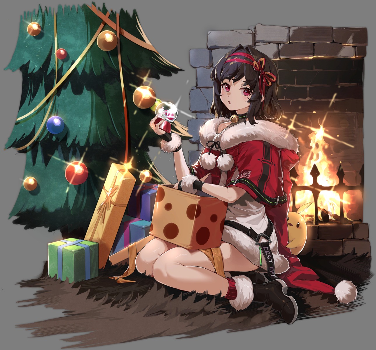 azur_lane, christmas, cooper_(azur_lane), dress, manjuu_(azur_lane), shisantian, transparent_png