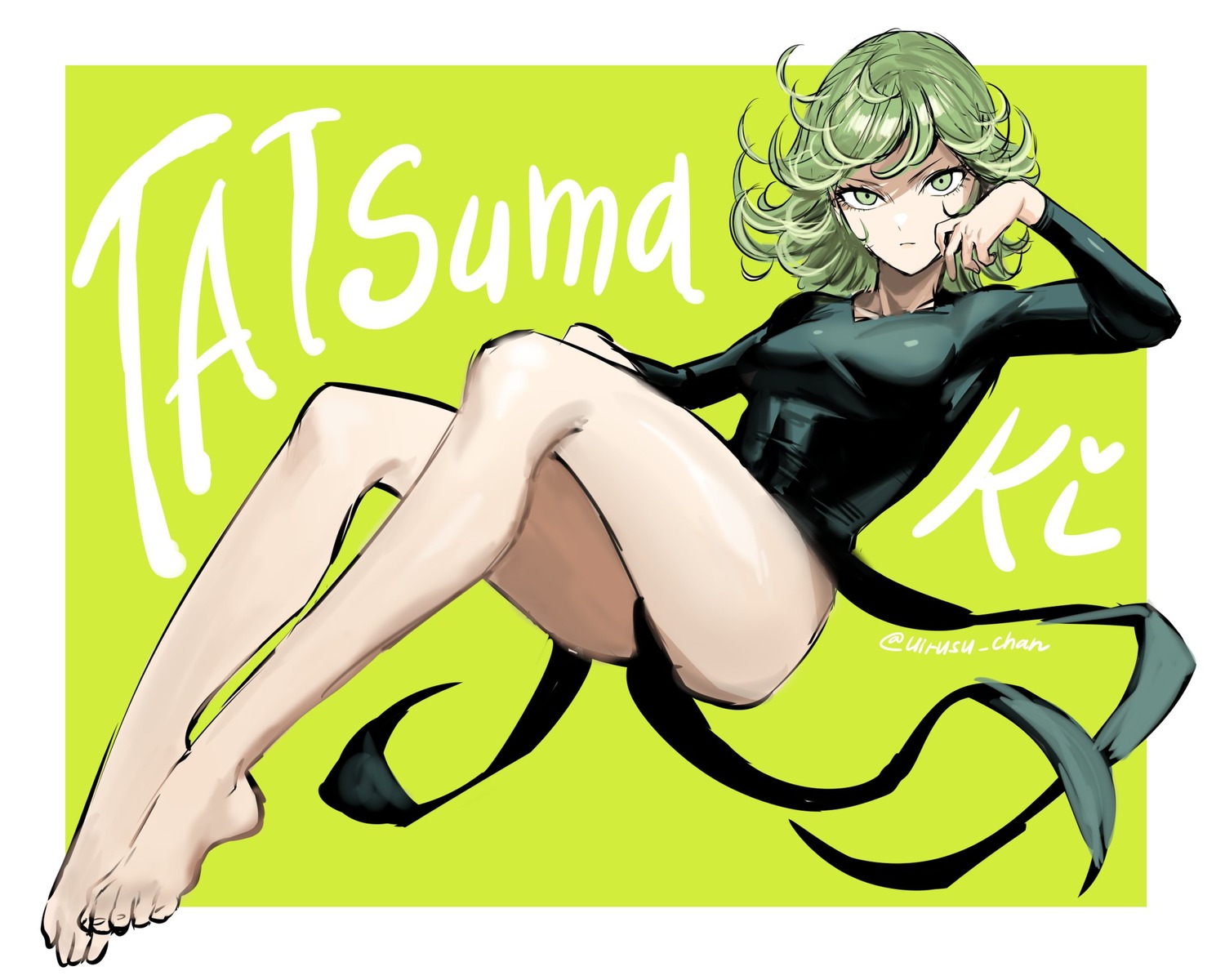 dress, feet, hanny_(uirusu_chan), one_punch_man, sketch, tatsumaki_(one_punch_man)