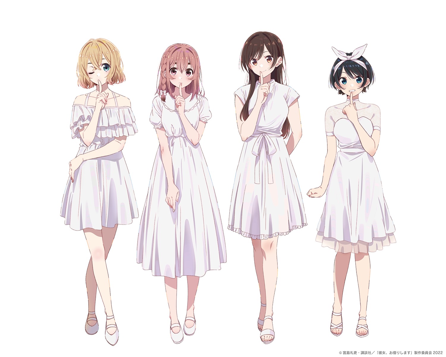 dress, ichinose_chizuru, kanojo_okarishimasu, nanami_mami, sakurasawa_sumi, sarashina_ruka, see_through