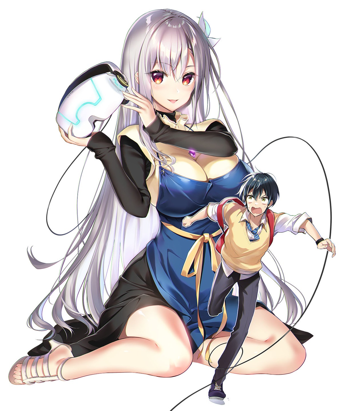 heels, kisaragi_reona, kyuukyoku_shinka_shita_full_dive_rpg_ga_genjitsu_yori_mo_kusoge_dattara, seifuku, sweater, youta