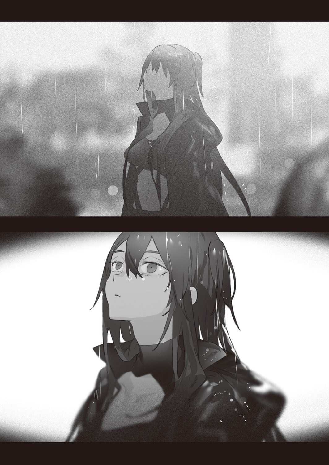 hai_to_gensou_no_grimgar, merry, monochrome, shirai_eiri