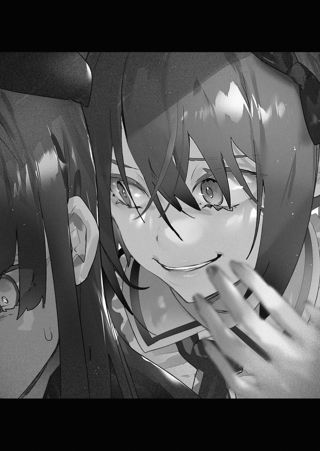 hai_to_gensou_no_grimgar, hiyomu, io_(grimgar), monochrome, shirai_eiri