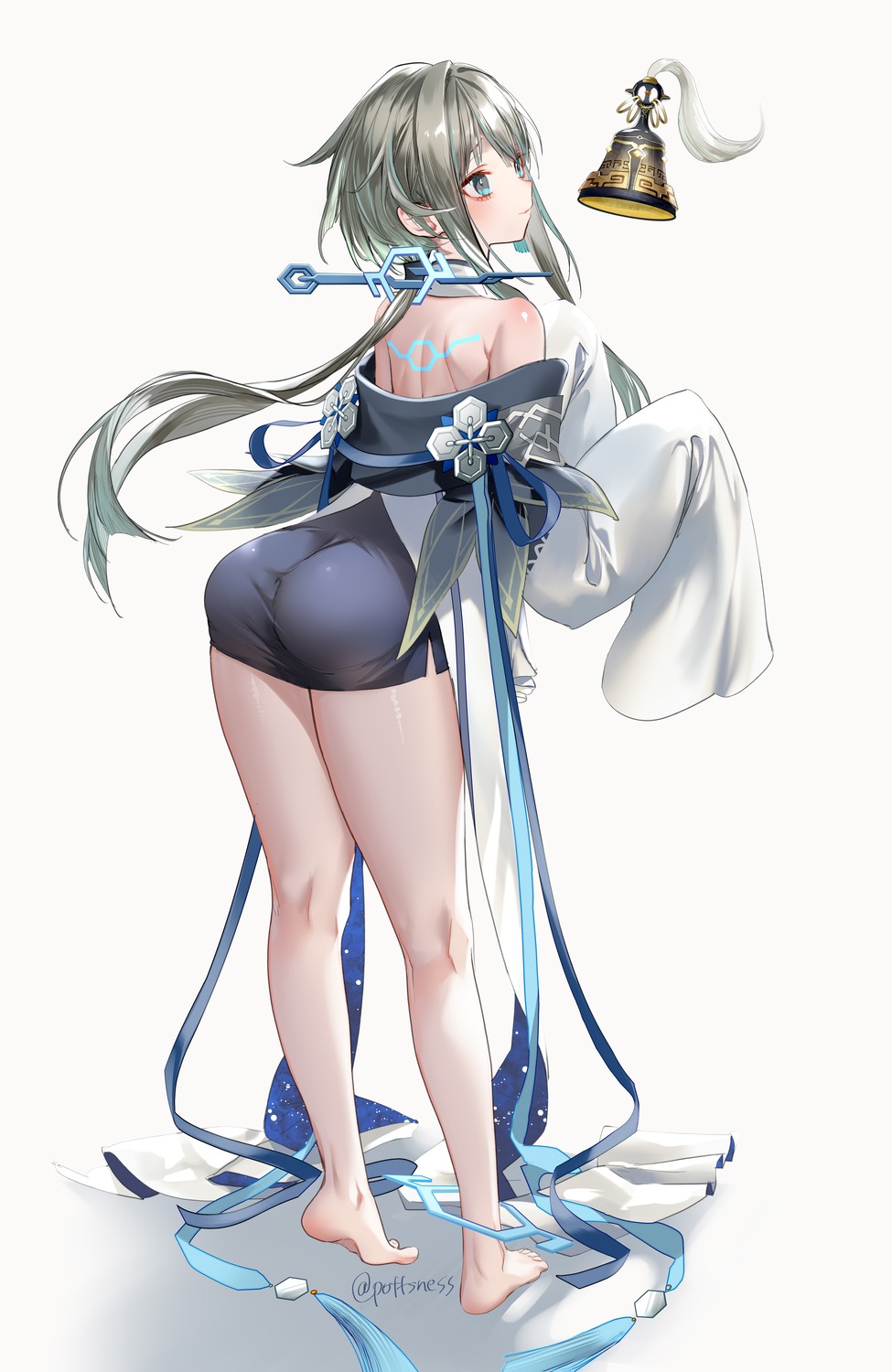 ass, genshin_impact, guizhong, no_bra, pottsness, tattoo