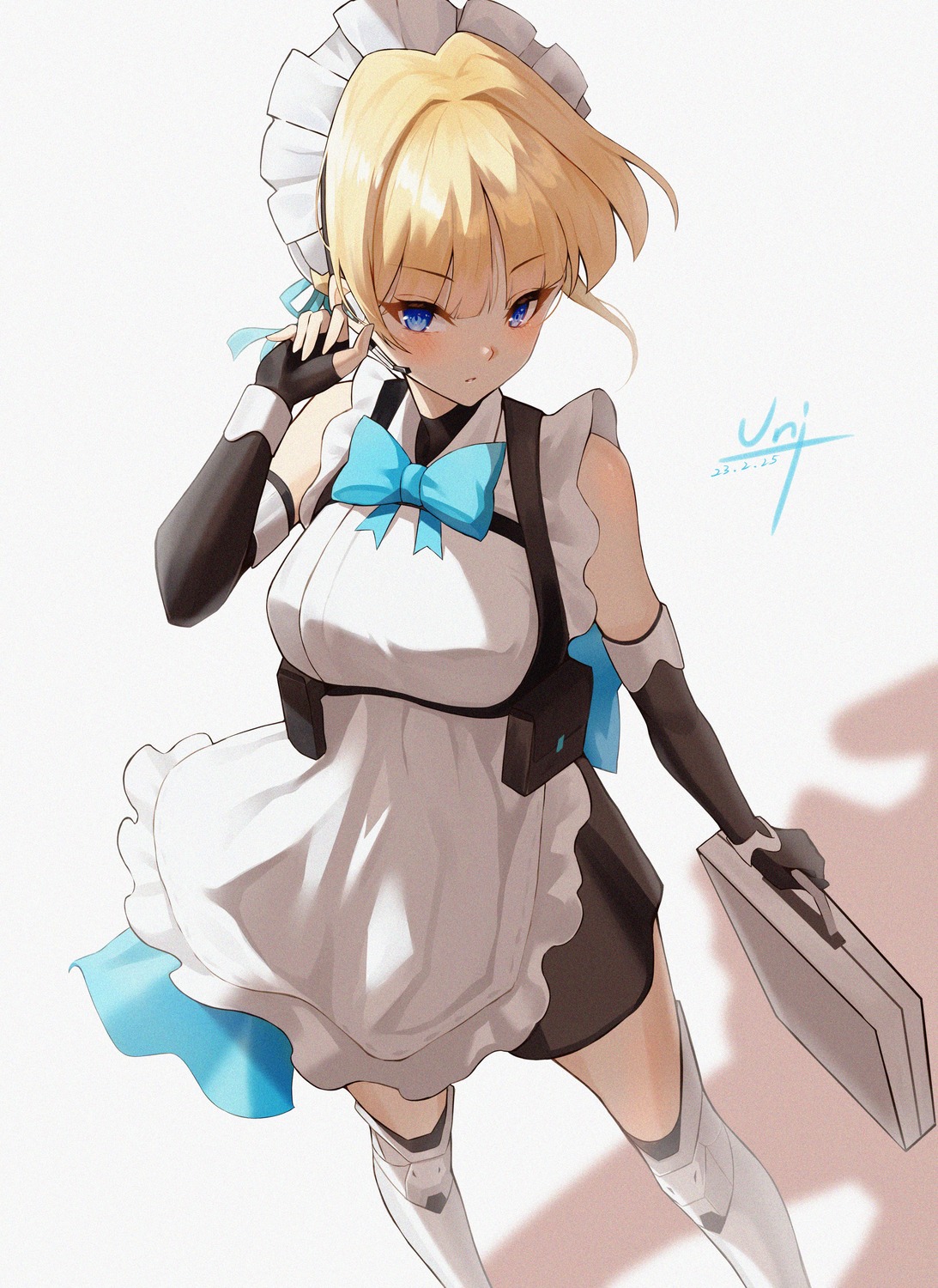 asuma_toki, blue_archive, maid, thighhighs, unique_(pixiv12704744)