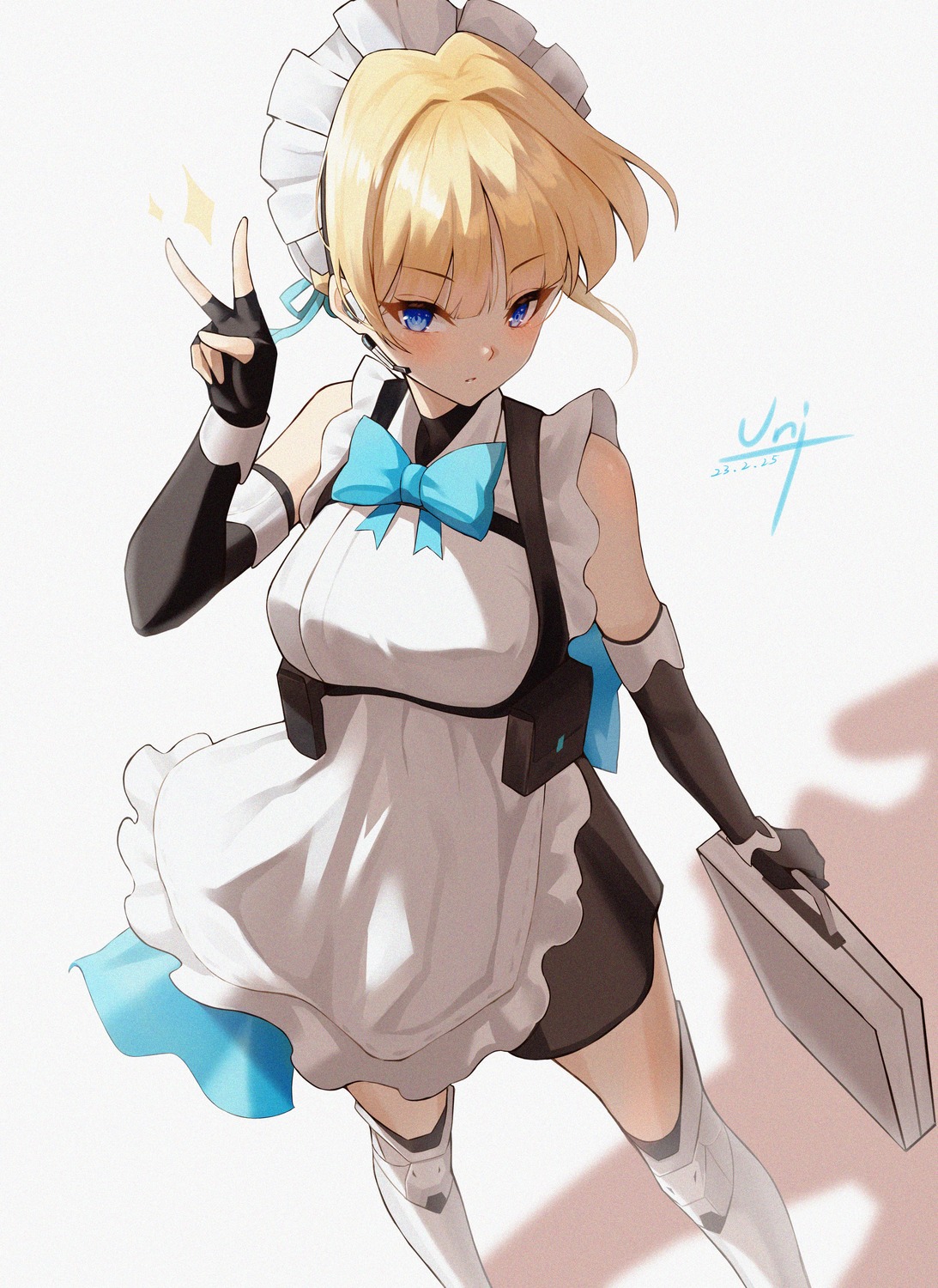 asuma_toki, blue_archive, maid, thighhighs, unique_(pixiv12704744)