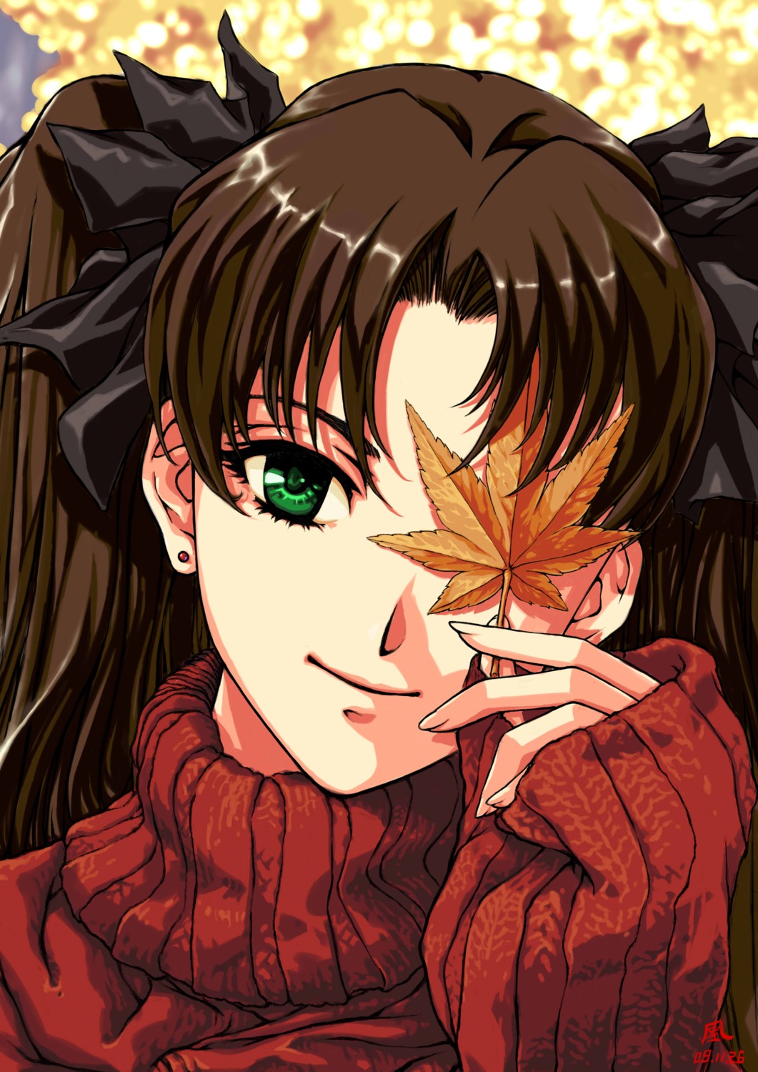 fate/stay_night, jian_huang, sweater, toosaka_rin