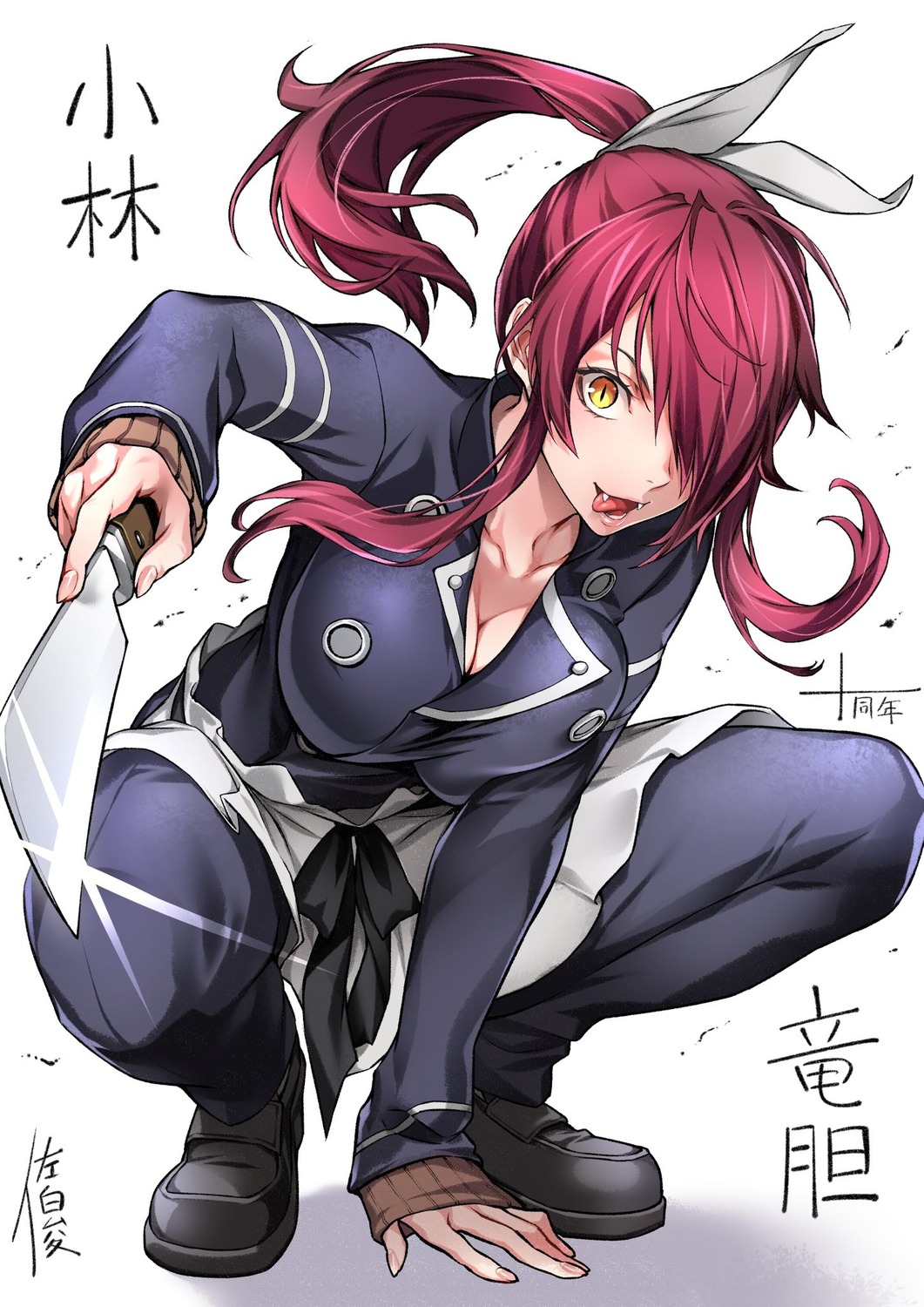 cleavage, kobayashi_rindou, shokugeki_no_soma, tosh, uniform
