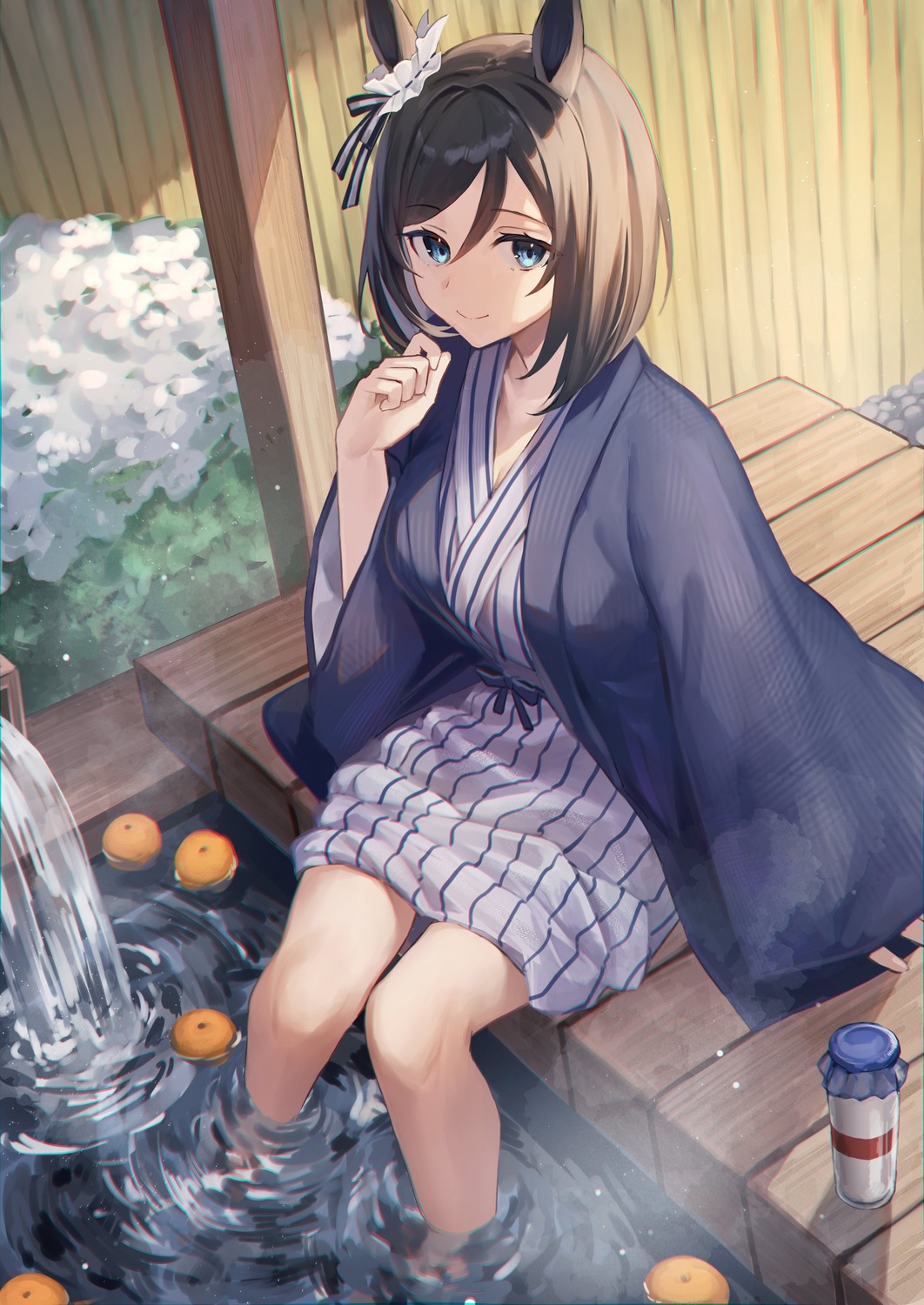 animal_ears, eishin_flash_(umamusume), hitomin_(ksws7544), uma_musume_pretty_derby, yukata
