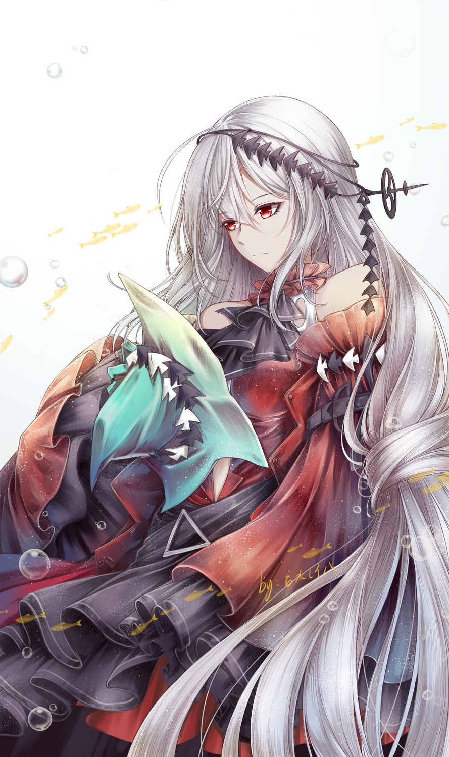 arknights, dress, miyamizu_reiha, skadi_(arknights)