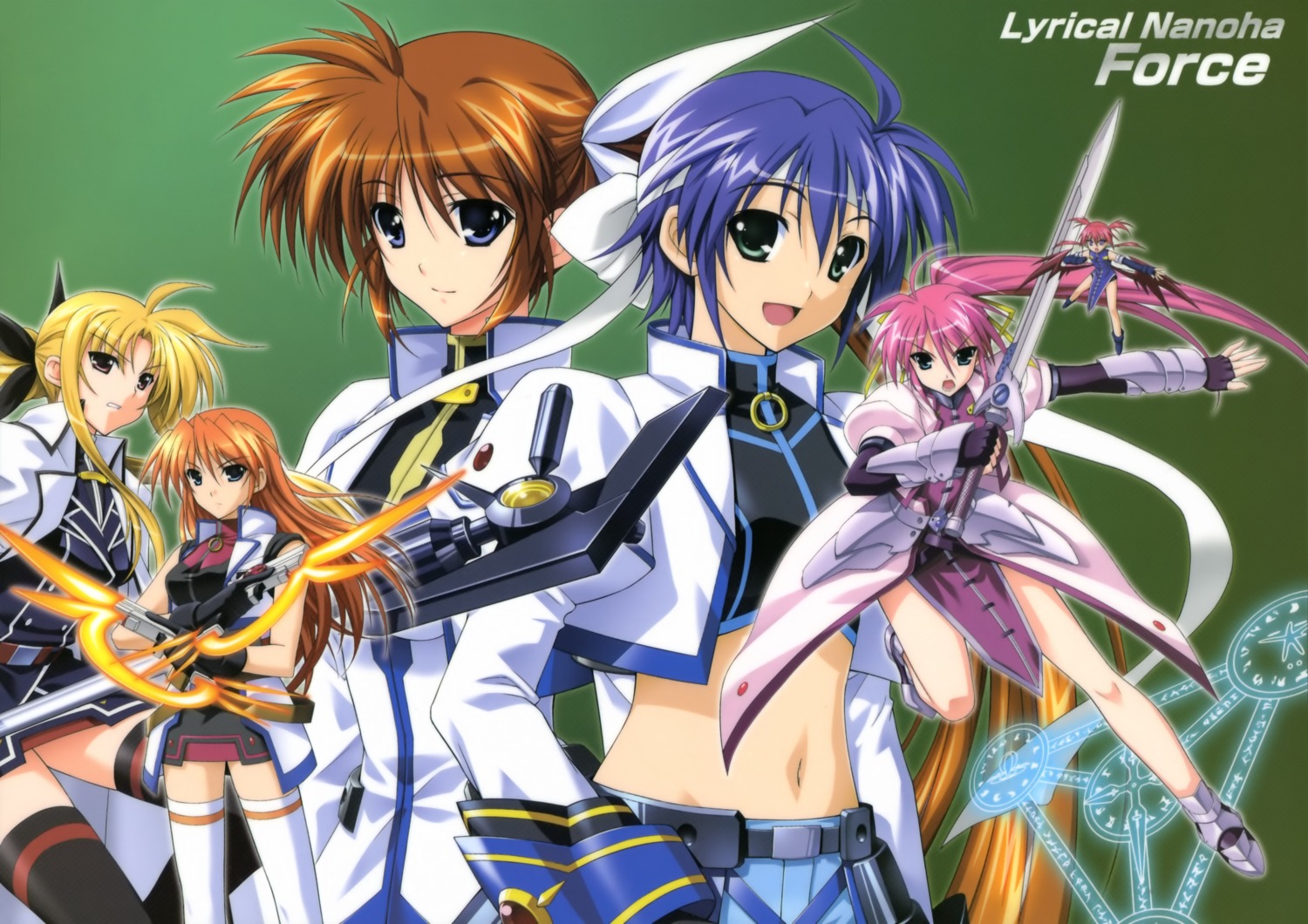 agito, fate_testarossa, higa_yukari, mahou_senki_lyrical_nanoha_force, mahou_shoujo_lyrical_nanoha, signum, subaru_nakajima, takamachi_nanoha
