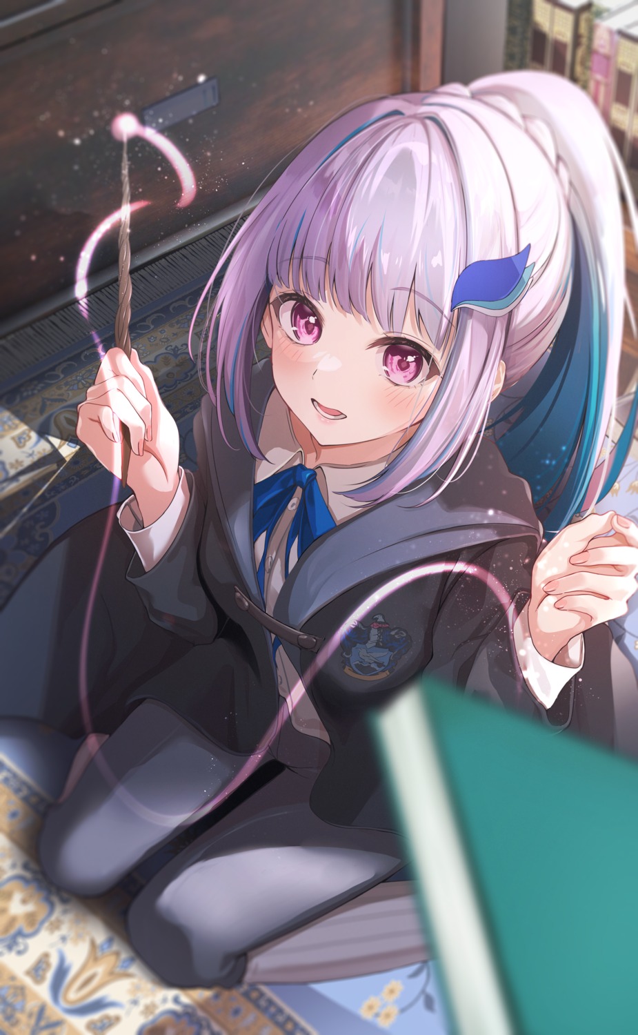 cosplay, harry_potter, lize_helesta, mika_uni, nijisanji, seifuku, weapon