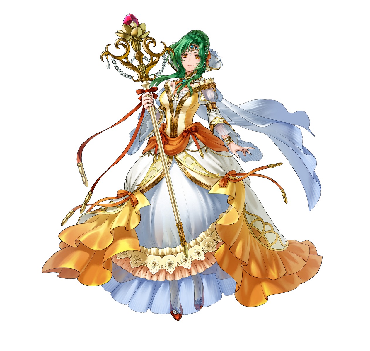 dress, elincia_ridell_crimea, fire_emblem, fire_emblem:_akatsuki_no_megami, kita_senri, nintendo, no_bra, see_through, weapon