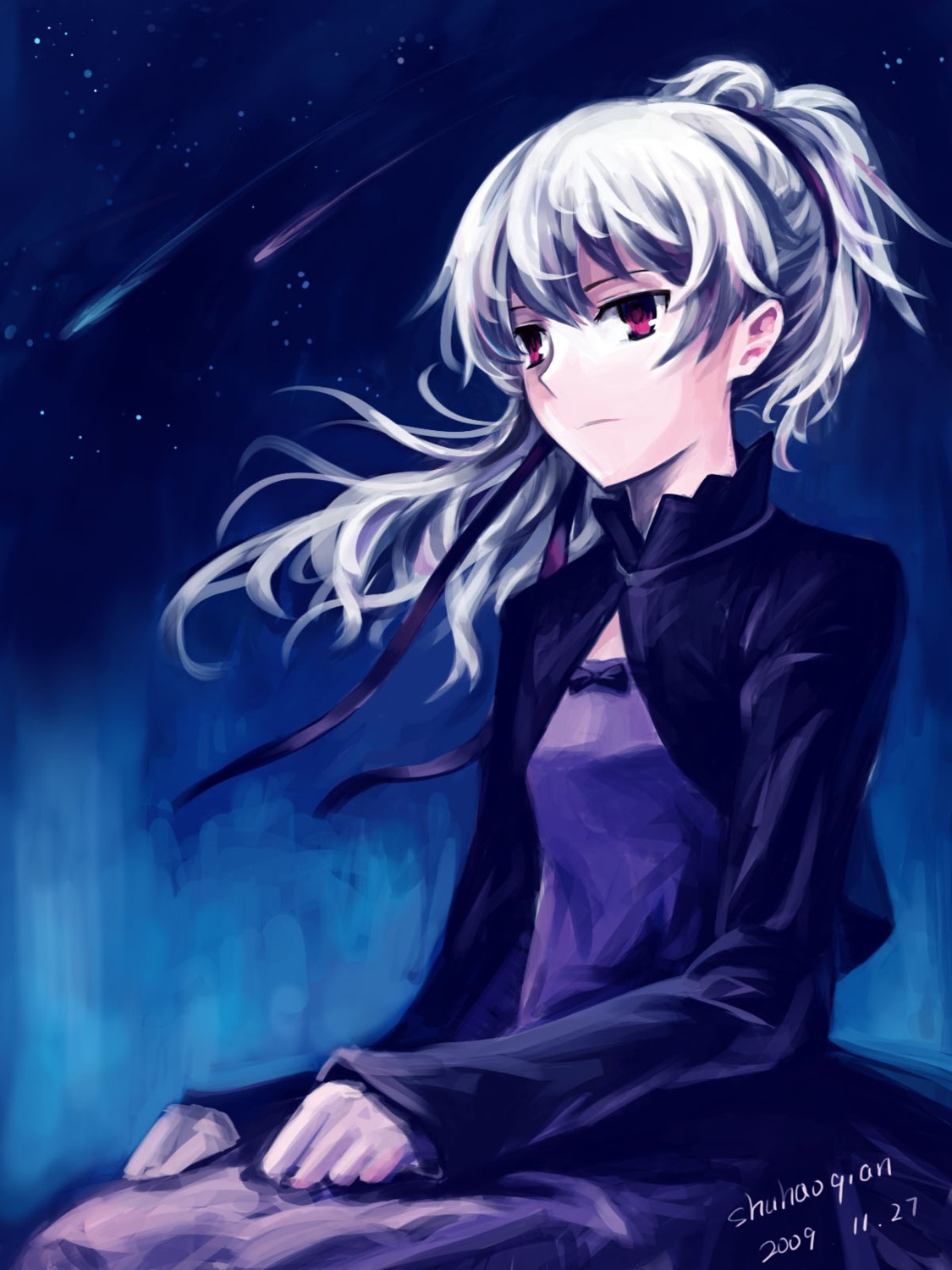 darker_than_black, dress, qianshuhao, yin