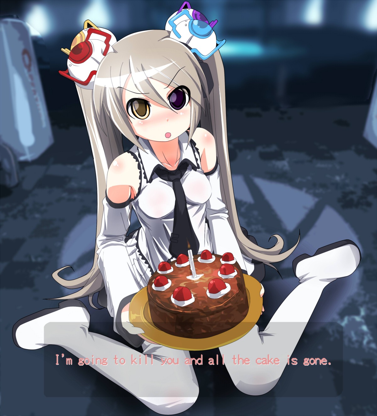 anthropomorphization, glados, hangaku, heterochromia, portal