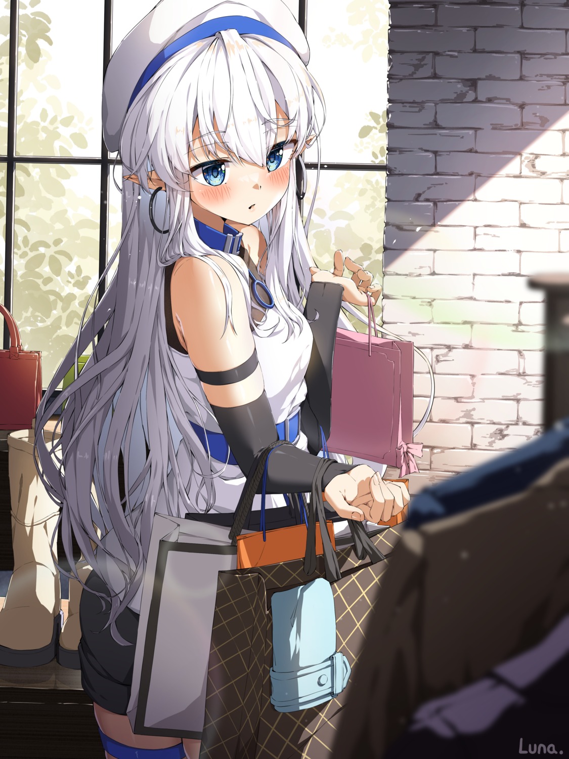 ama_rei, garter, pointy_ears