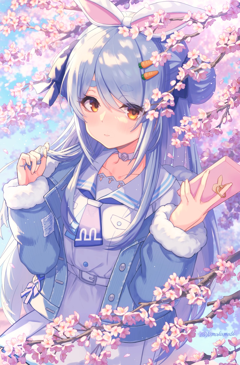 animal_ears, bunny_ears, hololive, makamati, seifuku, usada_pekora