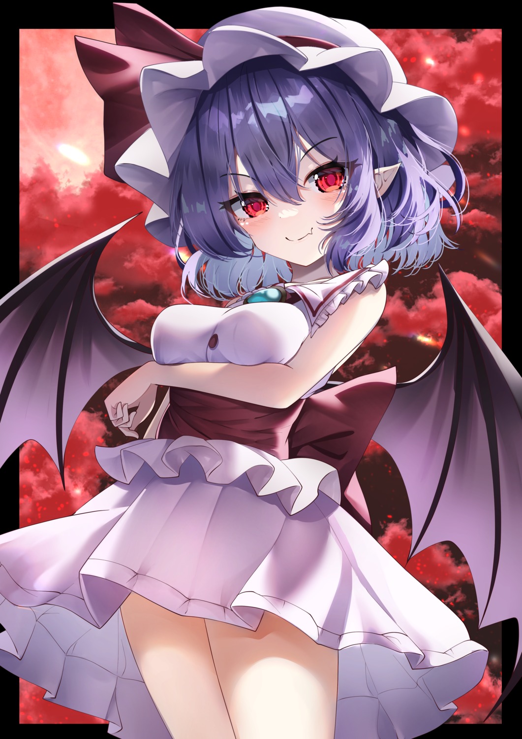 dfra, pointy_ears, remilia_scarlet, touhou, wings