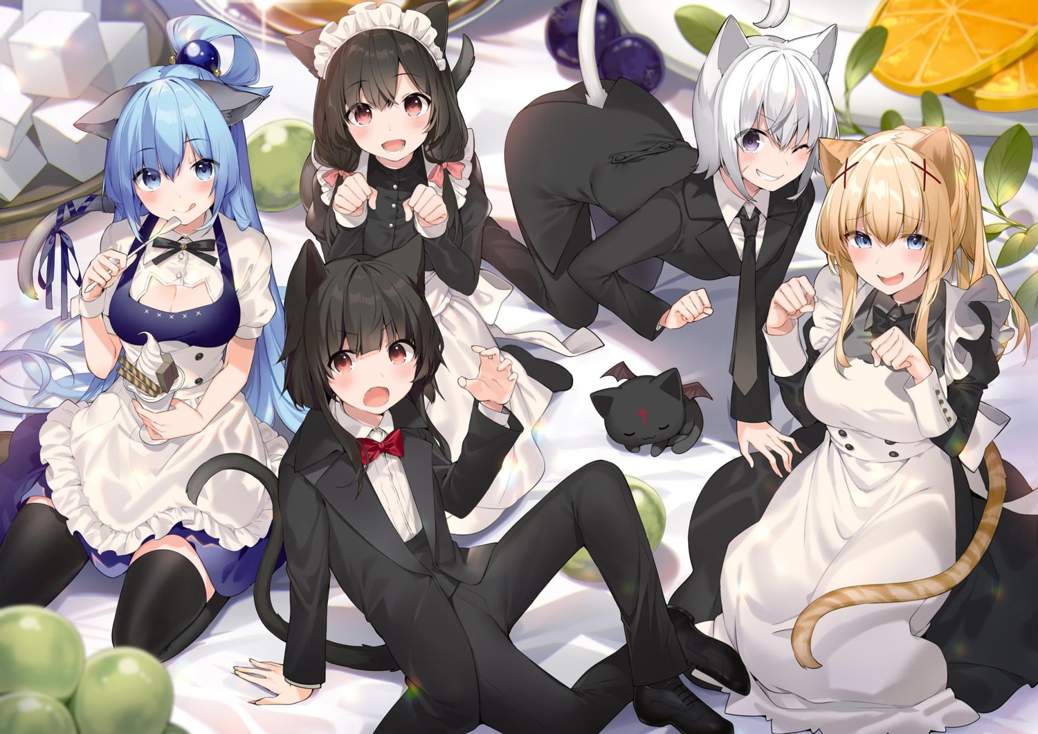 animal_ears, aqua_(konosuba), chomusuke, chris_(konosuba), crossdress, dustiness_ford_raratina, eris_(konosuba), kono_subarashii_sekai_ni_shukufuku_wo!