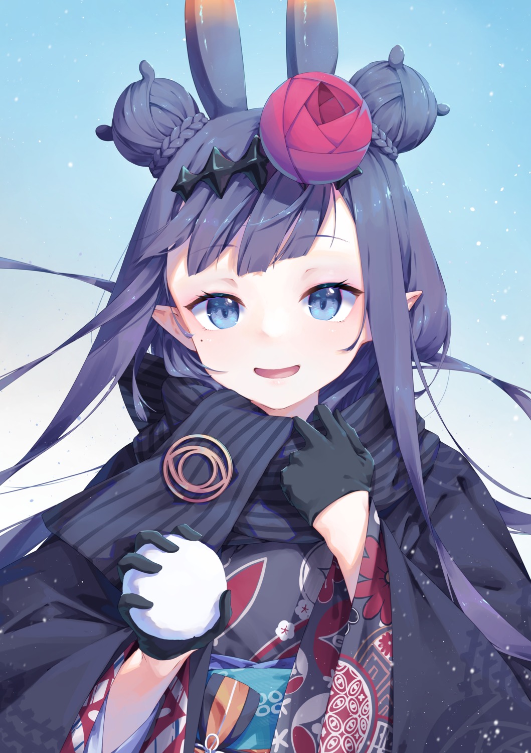 aeon_ion, animal_ears, hololive, hololive_english, japanese_clothes, ninomae_ina'nis, pointy_ears