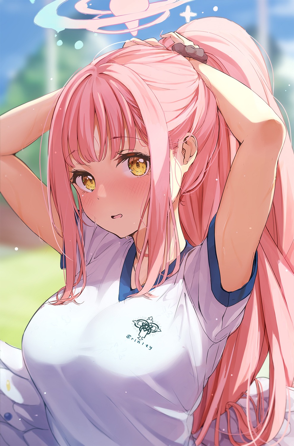 angel, blue_archive, gym_uniform, misono_mika, nira_(vira), wings