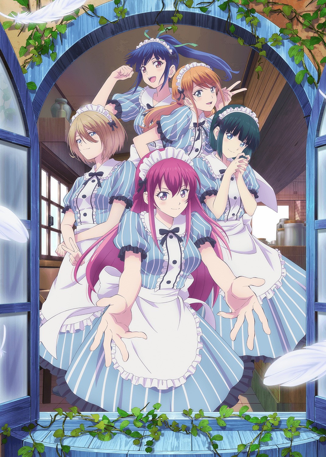 hououji_akane, maid, makuzawa_ouka, megami_no_café_terrace, ono_shiragiku, tagme, tsukishima_riho, tsuruga_ami